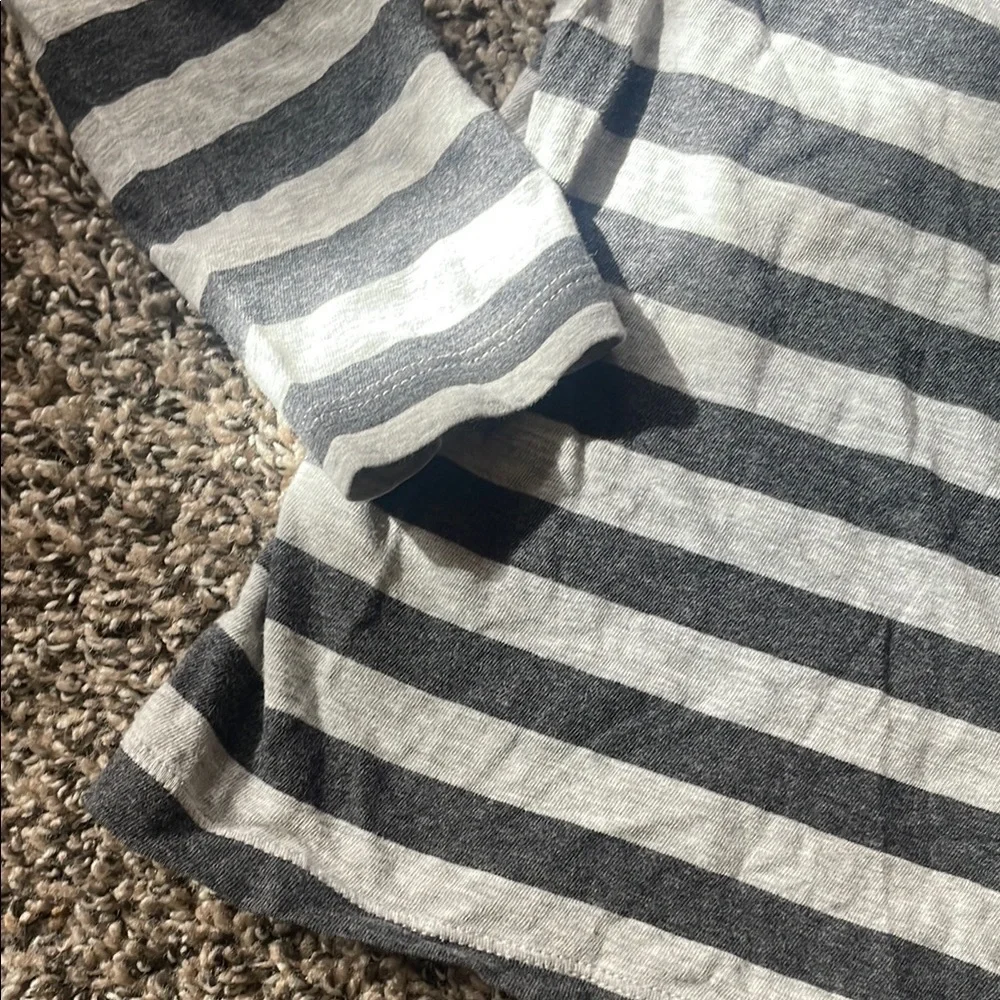 Gymboree Gray and Purple Striped Dance Tee